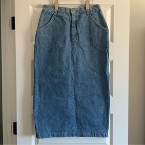 Vintage Vivaldi Long Denim Skirt Size 14/Large